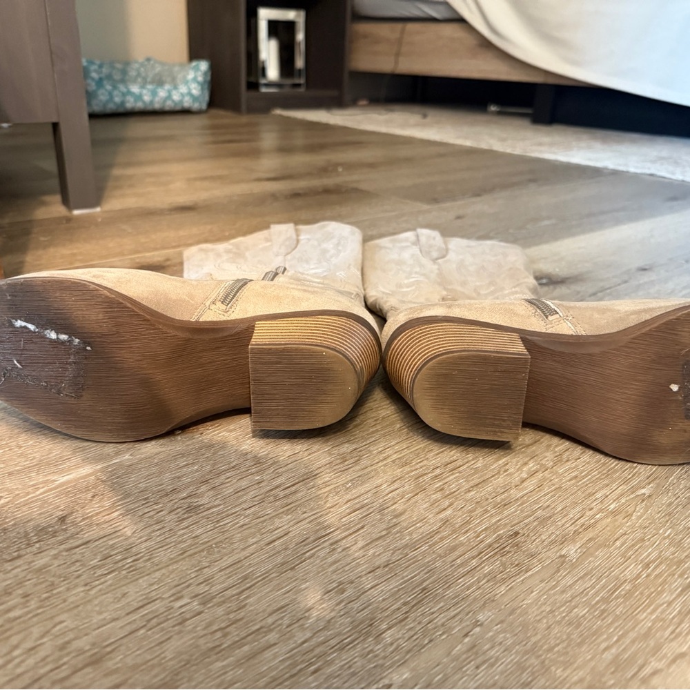 BP Tan Heeled Boots